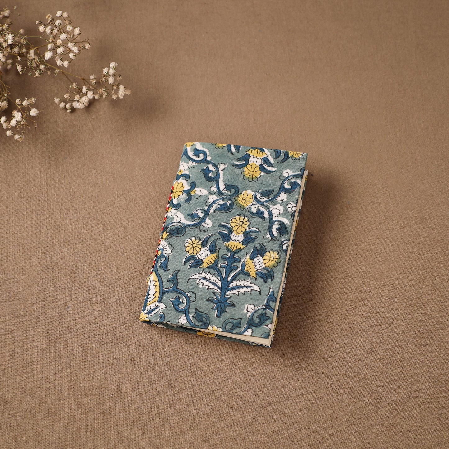 Handmade Paper Notebook in Floral Cover (5 x 3.5 in) 96