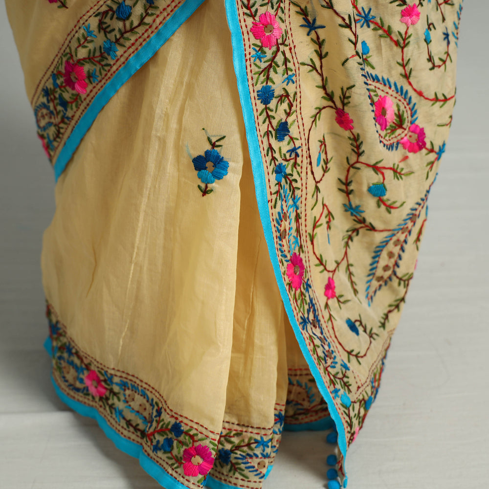 Phulkari Embroidery Saree