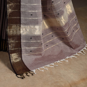 Brown - kandangi buti chettinad cotton saree with border 05