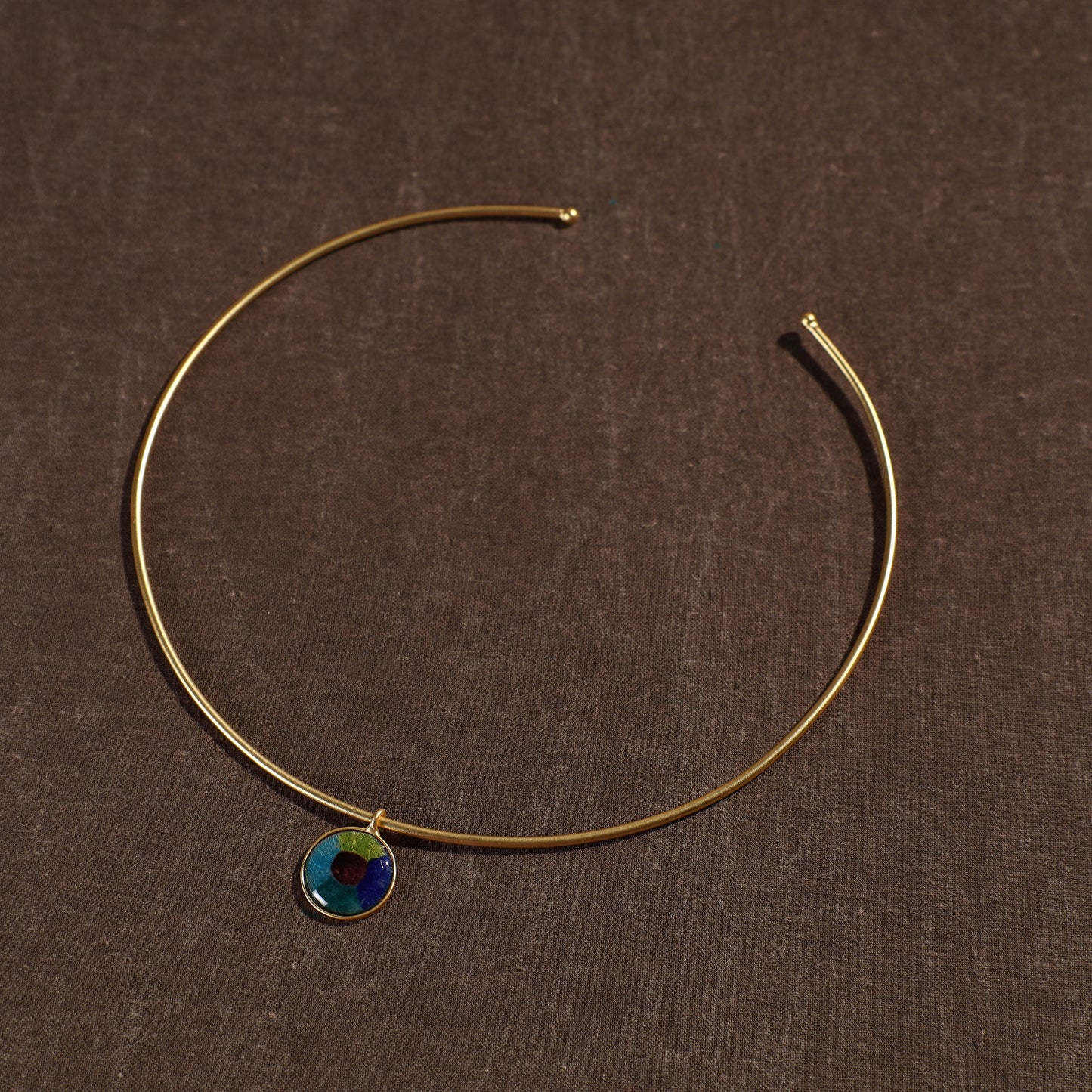 meenakari hasli necklace