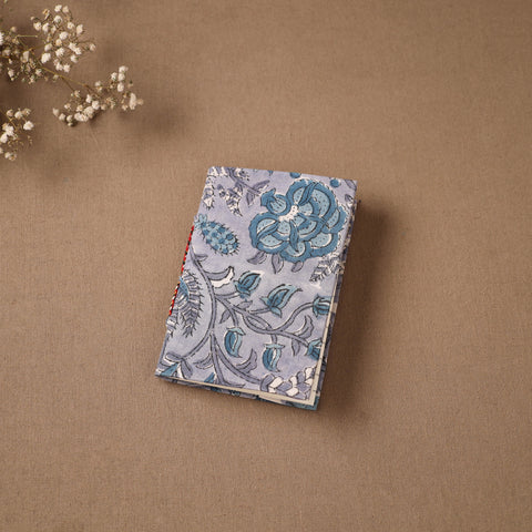 Blue - Handmade Paper Notebook in Floral Cover (5 x 3.5 in) 99