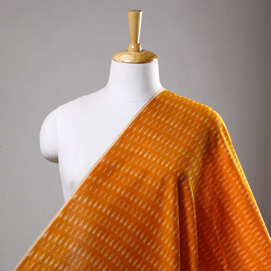 Orange - Mercerised Cotton Pochampally Ikat Fabric 10