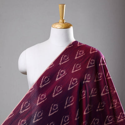 Purple - Mercerised Cotton Pochampally Ikat Fabric 09