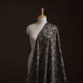 Black - ajrakh hand block print natural dyed modal silk