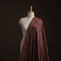 Red - Ajrakh Hand Block Print Natural Dyed Modal Silk Fabric 63