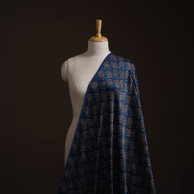 Ajrakh Hand Block Print Natural Dyed Modal Silk Fabric 66
