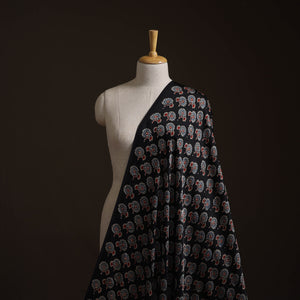 Ajrakh Hand Block Print Natural Dyed Modal Silk Fabric 69