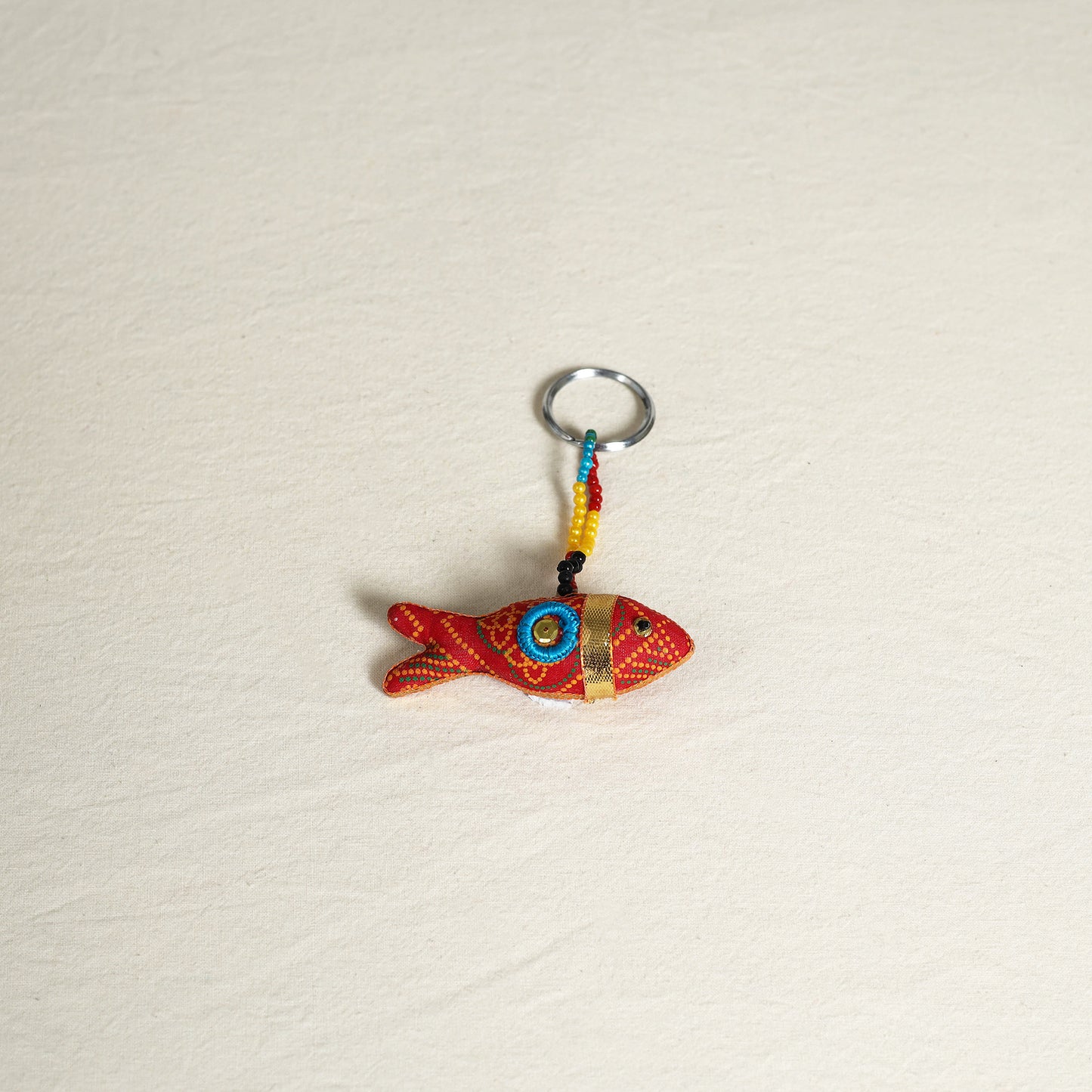Red Traditional Handmade Fish Doll Keychain