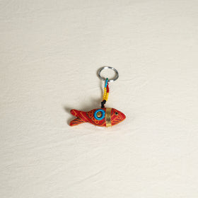 Red Traditional Handmade Fish Doll Keychain