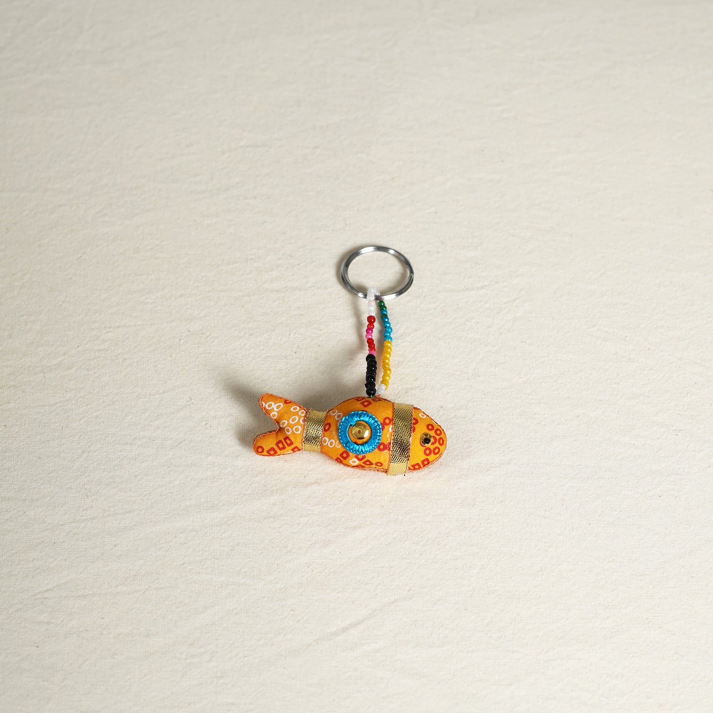 Yellow Traditional Handmade Fish Doll Keychain