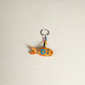 Yellow Traditional Handmade Fish Doll Keychain