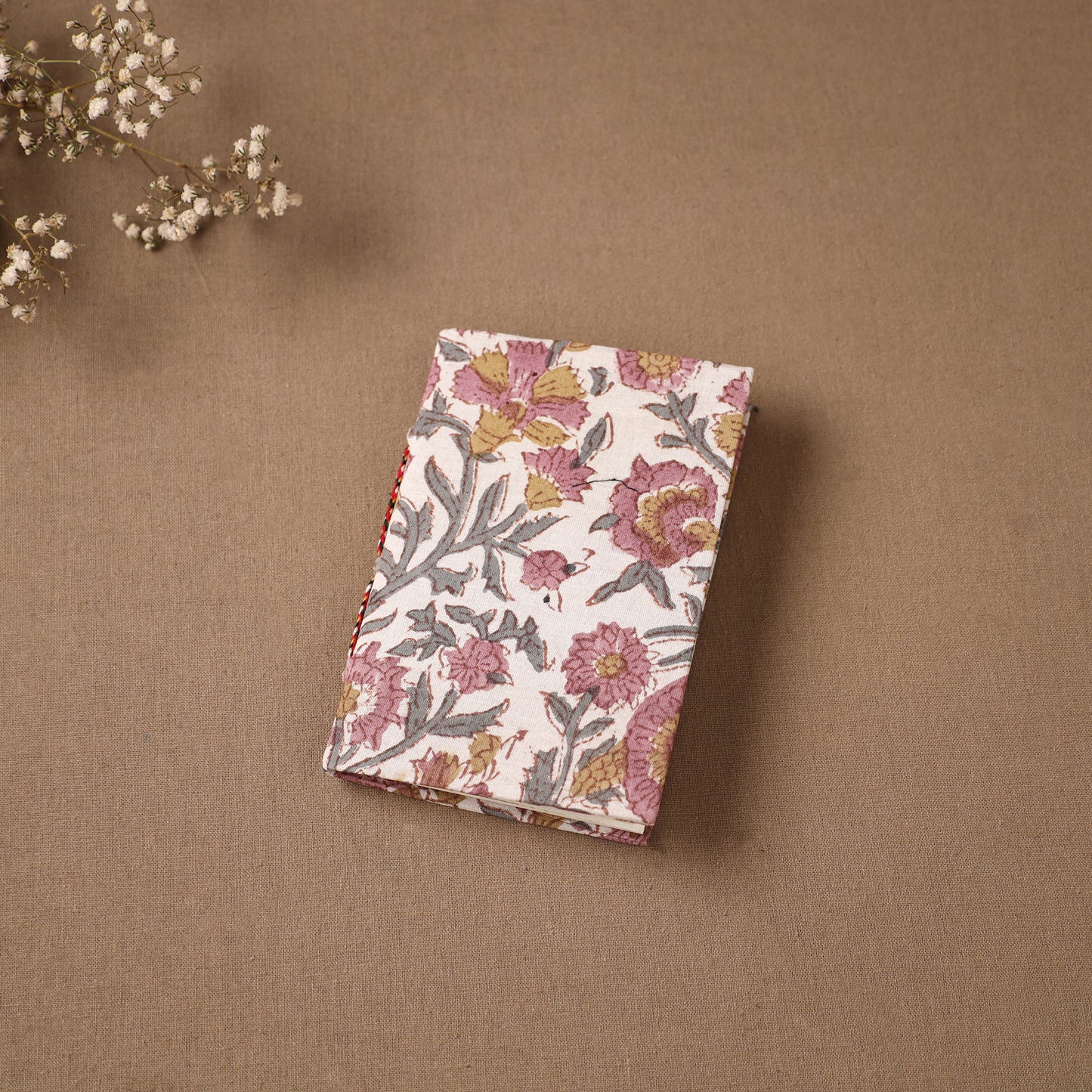 Handmade Paper Notebook in Floral Cover (5 x 3.5 in) 107