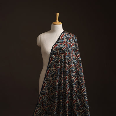 Ajrakh Hand Block Print Natural Dyed Modal Silk Fabric 72