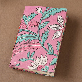 Handmade Paper Notebook in Floral Cover (5 x 3.5 in) 110