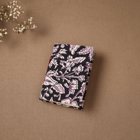 Black - Handmade Paper Notebook in Floral Cover (5 x 3.5 in) 111