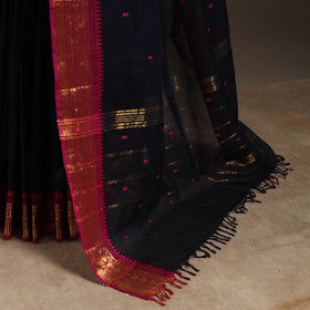 Blue - kandangi buti chettinad cotton saree with border 10