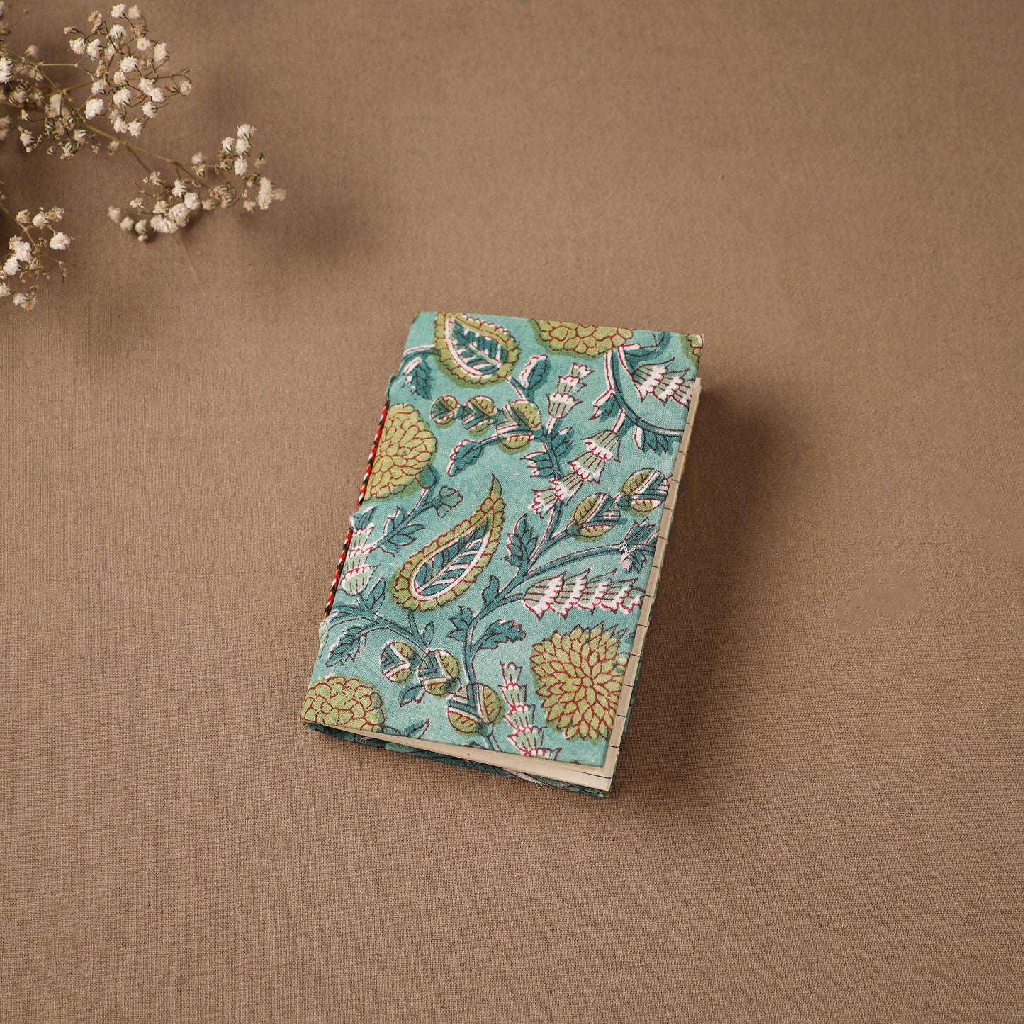 Handmade Paper Notebook in Floral Cover (5 x 3.5 in) 114