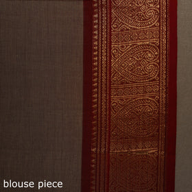 Brown - kandangi buti chettinad cotton saree with border 12