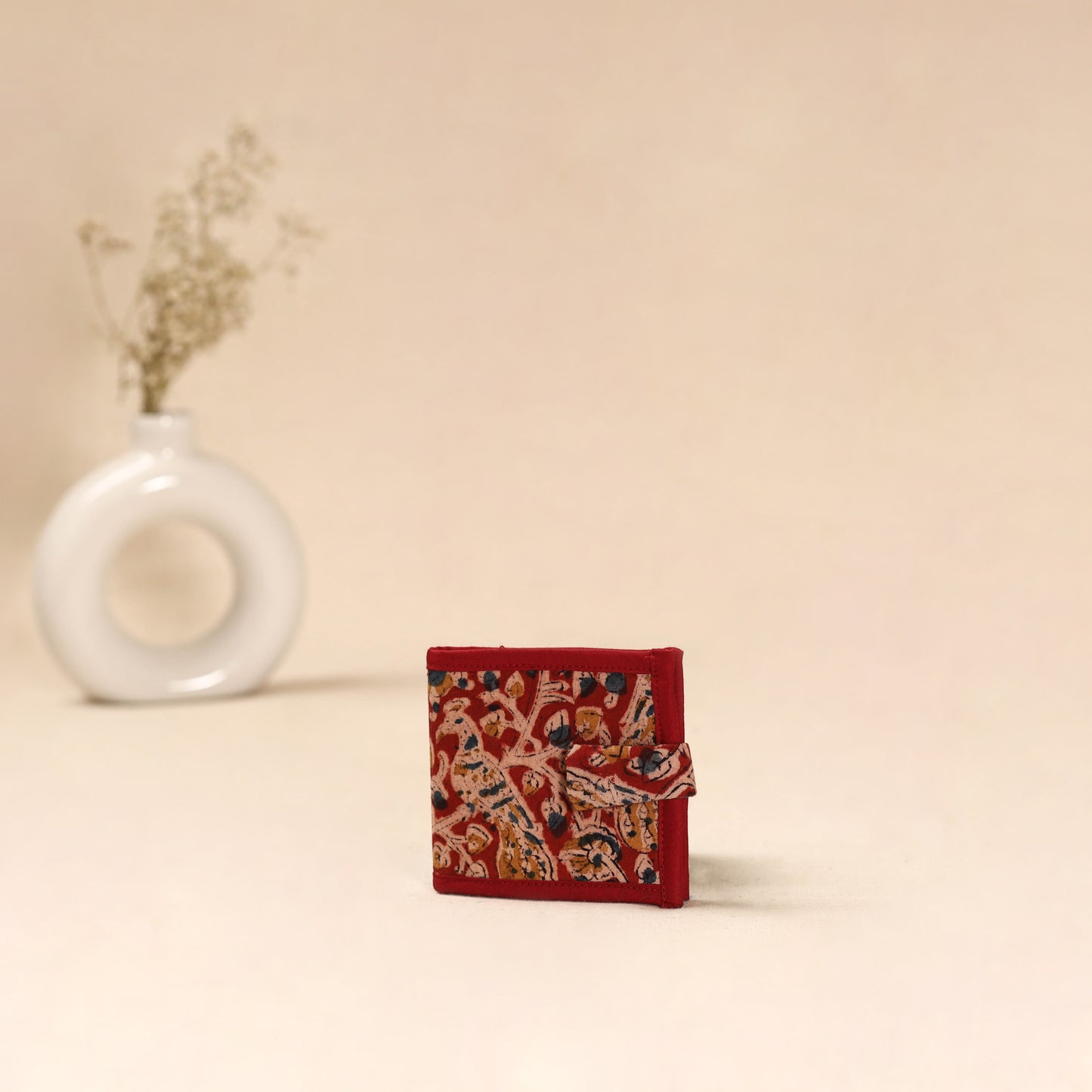 Handcrafted Wallet for Men in Kalamkari Block Printing  06