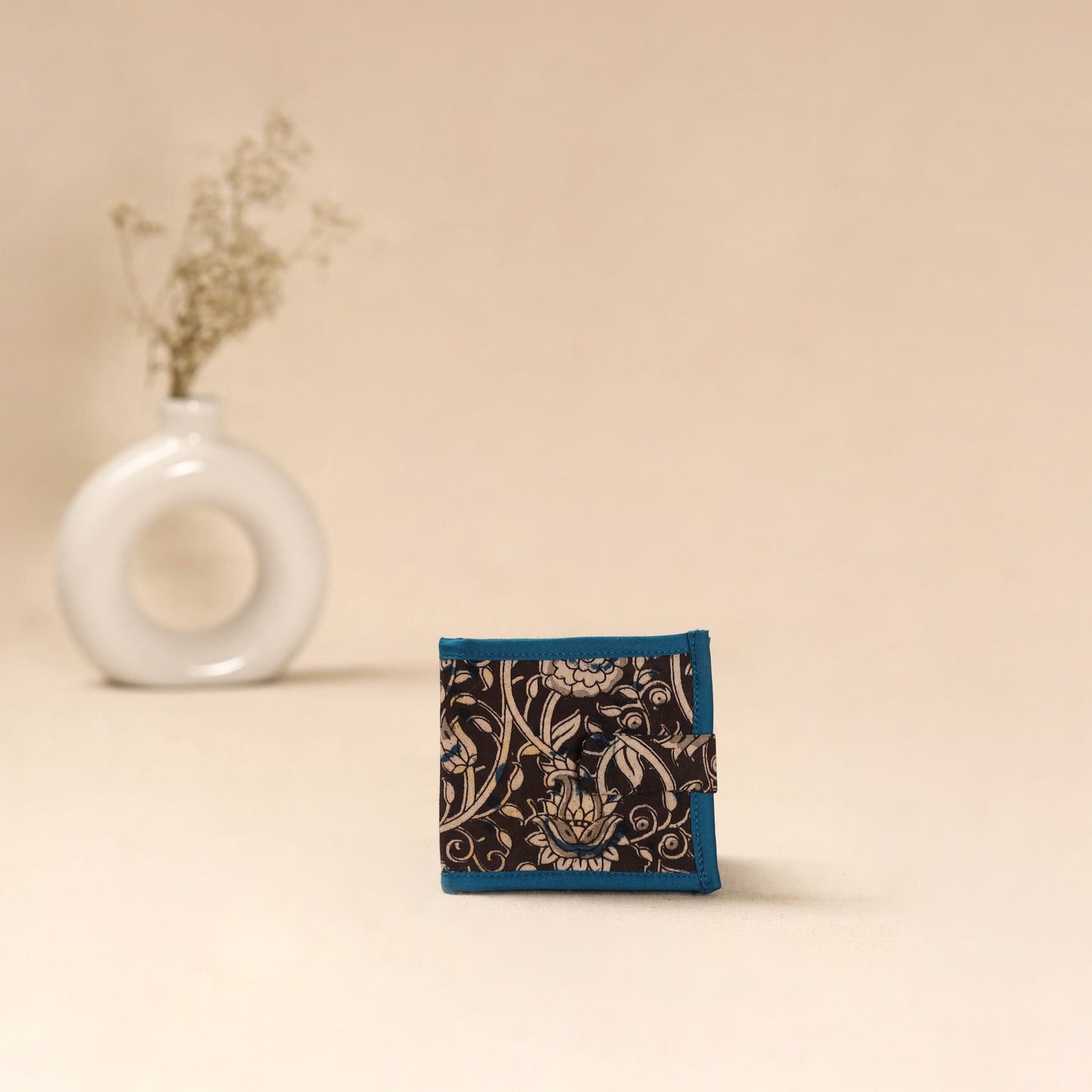 Handcrafted Wallet for Men in Kalamkari Block Printing  07