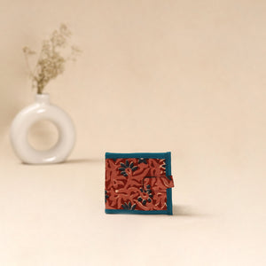 Red - Handcrafted Wallet for Men in Kalamkari Block Printing  10