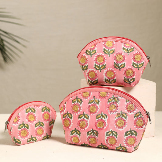 Handmade Cotton Toiletry Bags (Set of 3) 158