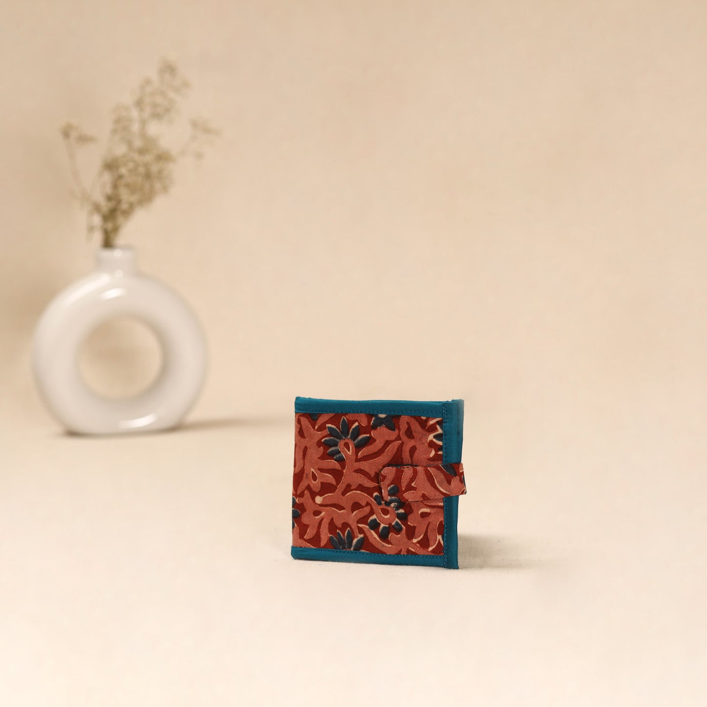 Handcrafted Wallet for Men in Kalamkari Block Printing  10