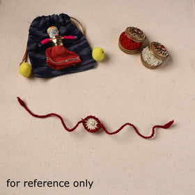 Handmade Crochet Pearl Work Rakhi 21