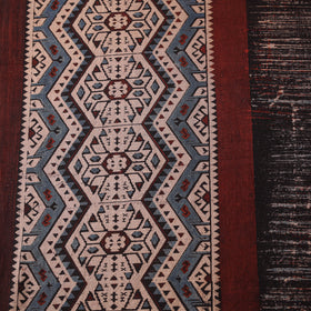 Ajrakh Brush Design Natural Dyed Cotton Block Print Fabric 05