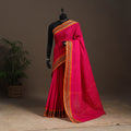 Pink - kandangi buti chettinad cotton saree with border 16