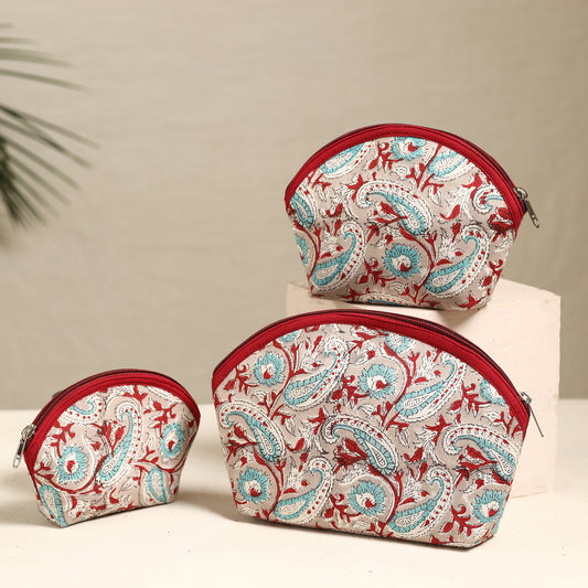 Handmade Cotton Toiletry Bags (Set of 3) 160
