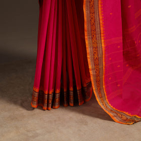 Pink - kandangi buti chettinad cotton saree with border 16