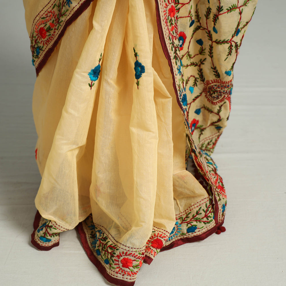 Phulkari Embroidery Saree