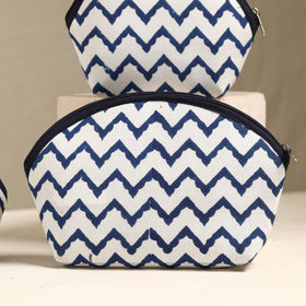 White Handmade Cotton Toiletry Bags (Set of 3)