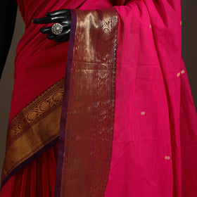 Pink - kandangi buti chettinad cotton saree with border 17