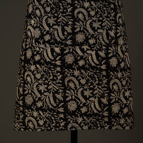 Black Bagru Block Print Cotton Apron with Pocket 