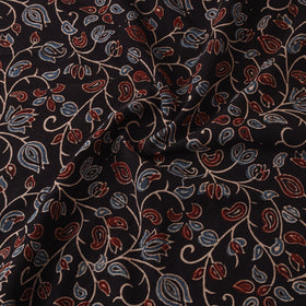 Ajrakh Block Print Natural Dyed Fabric with Embroidered Border 09