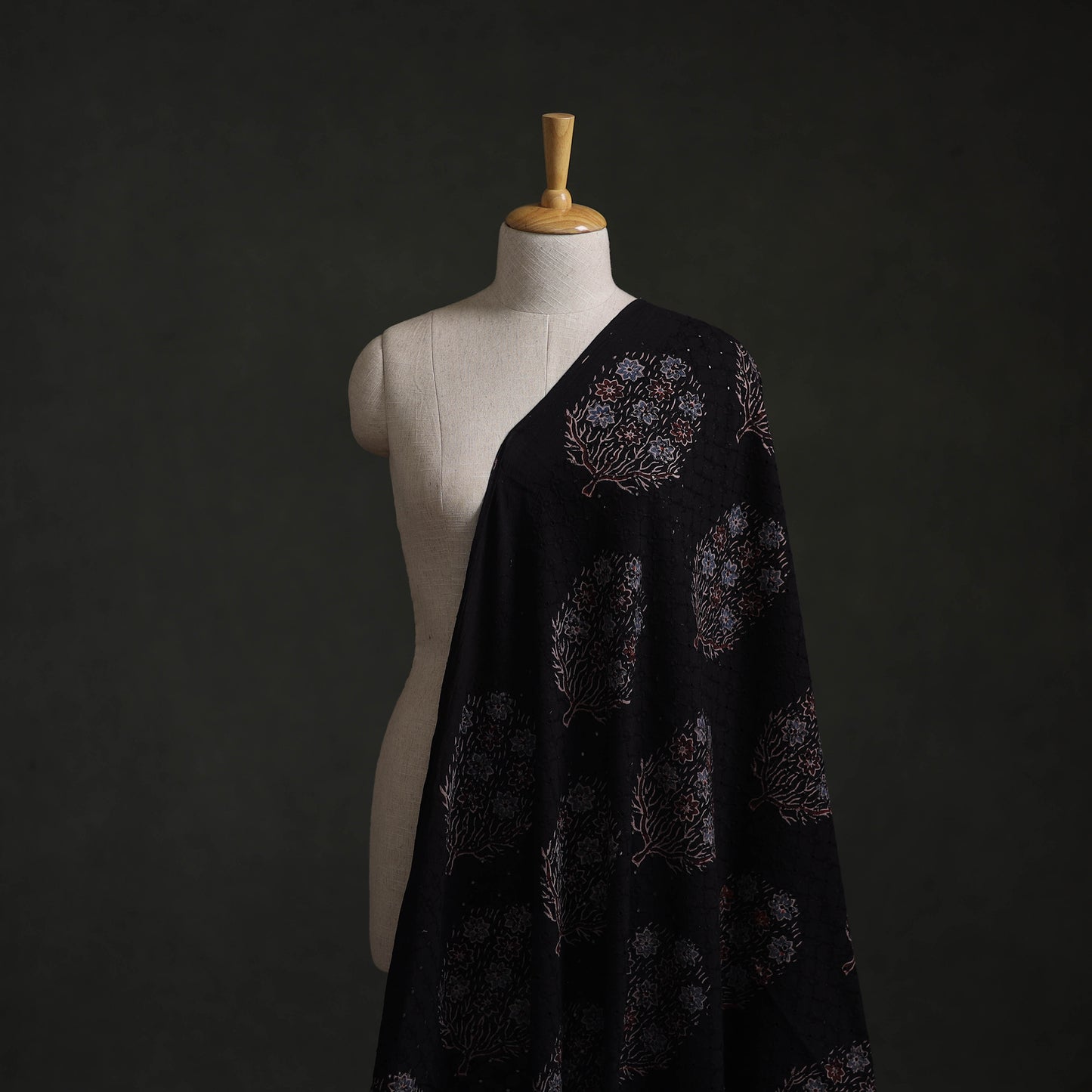 Hakoba Hand Block Ajrakh Print Natural Dyed Cotton Fabric 46