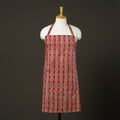 Peach - sanganeri cotton apron with pocket 09 - handcrafted