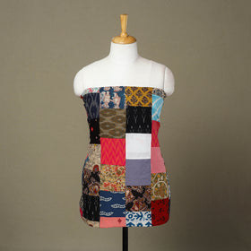 Multicolor - handcrafted patchwork cotton unstitched kurta