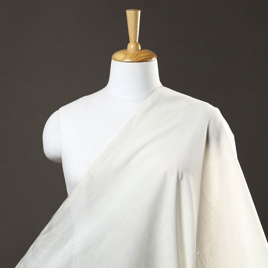 White - Mangalagiri Plain Handloom Cotton Fabric