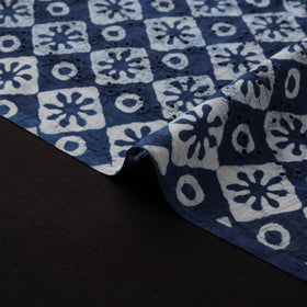 Bagru Indigo Hand Block Print Natural Dyed Cotton Hakoba Fabric 01
