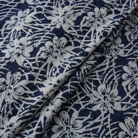 Bagru Indigo Hand Block Print Natural Dyed Cotton Hakoba Fabric 02