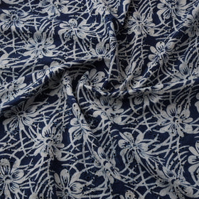 Bagru Indigo Hand Block Print Natural Dyed Cotton Hakoba Fabric 02