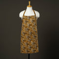 Yellow - bagru cotton apron with pocket 14 - handcrafted