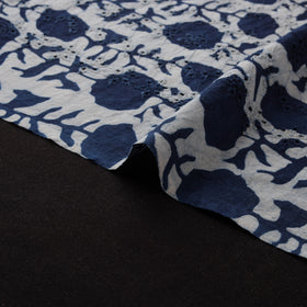 Bagru Indigo Hand Block Print Natural Dyed Cotton Hakoba Fabric 03