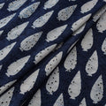 Bagru Indigo Hand Block Print Natural Dyed Cotton Hakoba Fabric 04