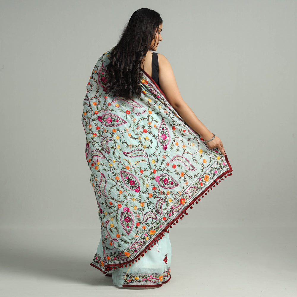 Phulkari Embroidery Saree