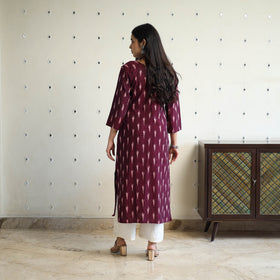Cotton Straight Pochampally Ikat Kurta for women