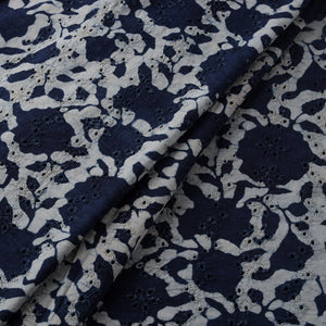 Bagru Indigo Hand Block Print Natural Dyed Cotton Hakoba Fabric 05